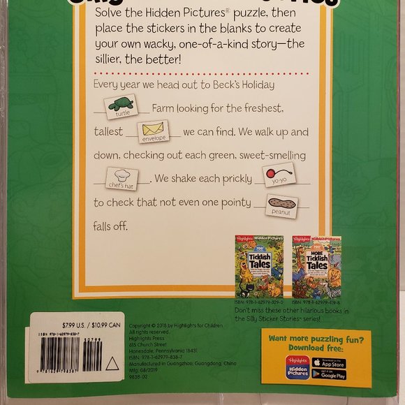 HIGHLIGHTS HIDDEN PICTURES CHRISTMAS TALES w/ 250 STICKERS SILLY STICKER STORIES - Picture 4 of 14